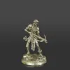 Figurita de Juguete Modelo Soldado Cibernético Tech Punk Futurista de Cobre Sólido Vintage, Adorno de Cobre para Escritorio para Hombres