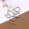 Fecho de Pulseira de Aço Inoxidável com Fivela OT, Fecho Conector Barra T Anel O, Fecho para Montagem DIY de Colares e Joias, Acessórios de Aço Titânio