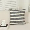 Nova Almofada de Lançar Listrada de Tecido Chenille para Casa Tatame Simples para Sala de Estar Sofá Quarto Pousada Fronha para Encosto