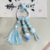 Colgante Original de Bolso de Cerámica Hecho a Mano de Yuan Xiaohong, Adorno de Borla Tejida con Cuerda de Jingdezhen, Accesorio de Bolso Artístico de Nicho