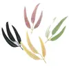Planta Artificial Hojas de Eucalipto, Hojas de Sauce de Tres Puntas, Accesorios, Decoración de Flor de Navidad, Materiales para Manualidades, Decoración de Caja de Regalo, Plantas Verdes Simuladas