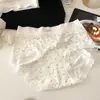 "Dama Dulce" Chica Dulce y Cariñosa de Algodón Antibacteriano de Cintura Media Cómodos Transpirables Calzones para Mujer con Entrepierna Extendida