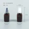 Frasco quadrado marrom espesso de 80ml com bomba de pó, bomba de loção, embalagem cosmética, loção, álcool em gel, frasco pet vazio para dividir