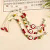 Pulseira de Cerâmica Jingdezhen Estilo Chinês Retrô Pulseira de Contas de Cerâmica Desenho Animado Artesanal Trançado Ajustável Barraca de Rua Atacado