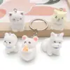 Accesorios de Resina de Perro Animal 3D Afelpado Llavero de Dibujos Animados Colgante de Joyería Hecha a Mano Venta Caliente Transfronteriza
