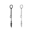 Pendientes de mujer de acero de titanio con borlas personalizadas, cadena de plumas sencilla transfronteriza europea y americana. Pendientes de moda punk para hombre transfronterizos de Amazon.
