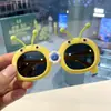 Óculos Polarizados de Desenho Animado Caterpillar para Crianças Óculos de Sol Fofos para Fotos e Brincadeiras Flor Estudante Formiga Óculos de Sol de Silicone Fofos