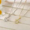 Luo Chen Best-Seller Transfronterizo Estilo Europeo y Americano Estrella de Seis Puntas Tridimensional Colgante de Collar de Circonita con Diseño Único Joyería de Cadena para Clavícula