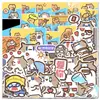 240 pegatinas de gato de salario mensual de dibujos animados, animales lindos, gatito adorable versión Q, pegatinas de decoración DIY para agenda de teléfono