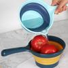 Cocina Casera Cucharón de Agua Plegable Plástico Engrosado Cucharón de Agua de Mango Largo Se Puede Colgar para Regar Flores y Cucharón de Agua Cucharón de Agua Flotante