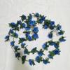 Simulación vid de rosa hoja verde planta flor vid boda decoración del hogar plástico vid de flor falsa venta al por mayor transfronteriza
