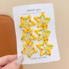 Pinzas para el cabello infantiles de moda con forma de estrella, versátiles y no dañan el cabello, juego de pasadores para arreglar mechones sueltos y flequillo, accesorios para el cabello para niñas