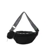 2025 Bolso Nuevo Correa Ancha Estilo Coreano Bolso de Pecho de Moda Simple con Incrustaciones de Diamantes Bolso de Cintura Estilo Japonés Personalizado Exquisito Bolso Cruzado