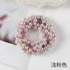 Cuerda para el cabello de perlas de imitación para niña, anillos para el cabello estilo coreano, banda para atar el cabello, cuerda para el cabello para mujer, simple, pequeño, estilo Chanel, flor para el cabello de estudiante, accesorio para la cabeza