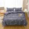 Juego de cuatro piezas de sábanas para cama de dormitorio estudiantil para todas las estaciones, juego de tres piezas doble de funda de edredón, funda de edredón individual, pieza individual de piel cepillada amigable