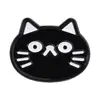 Broche Simple de Gato Negro con Espina de Pez Insignia de Gato de Dibujos Animados Pin de Decoración para Ropa de Pareja