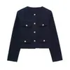 Comercio Exterior Transfronterizo Ropa de Mujer 2025 Otoño Estilo Europeo y Americano Cuello Redondo Manga Larga Bolsillo con Solapa Pantalones Decorados con Chaqueta de Pequeño Aroma para Mujer D6965327