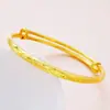 Pulseira de Ouro Sand Vietnamita para Mulheres, Cor Duradoura, Gypsophila Puxa-Empurra Latão Real Joia Pulseira Imitação de Ouro Atacado