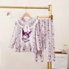 Pijama Infantil 2026 Primavera y Otoño Manga Larga Nuevo Cuello de Muñeca de Princesa Estilo Delgado de Dibujos Animados Conjunto de Ropa de Casa para Niñas