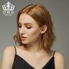 Pendientes de Amor de plata esterlina caliente transfronterizos, pendientes de moda con forma de corazón chapados en oro rosa, s925 para mujer, venta directa de fábrica