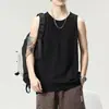 Camiseta sin mangas holgada para hombre, chaleco deportivo sin mangas para hombre, talla grande, estilo fino de verano, moderno