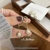Brincos de fivela de orelha longa de pérola champanhe suave feminino design de nicho elegante retrô brincos simples de alta qualidade para combinar