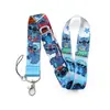 Lanyard de Dibujos Animados de Anime Stitch Cuerda para Colgar Teléfono Móvil Colgante Cinta de Transferencia Térmica de Poliéster Venta al por Mayor