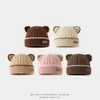 Conjunto de Gorro y Bufanda de Punto para Niños Otoño e Invierno Suave y Agradable para la Piel Gorro de Punto con Orejas de Oso para Niños Pequeños Resistente al Viento y Cálido Conjunto de Dos Piezas