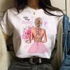 Camiseta nueva de moda para mujer, camiseta de manga corta, top informal de verano para mujer, cuello redondo, estilo Harajuku de los años 90 para chicas.