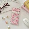 5758 Bolsita Acolchada con Estampado de Dibujos Animados para Gafas, Suave y Moderna para Niñas, Estuche Portátil para Gafas de Sol, Bolsa de Almacenamiento Antipresión para Estuche de Gafas