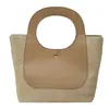 Bolsa de Palha Color Block Retrô Verão 2026 Grande Capacidade Bolsa de Palha Trançada Artesanal Bolsa de Ombro Simples e Fashion