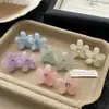 Aretes de Flor de Circonia de Colores Estilo Coreano con un Toque de Lujo, Frescos y Elegantes, Aretes de Diseño Versátil y Único para Mujeres