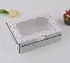Embalagem de Caixa de Papel com Janela para Cupcake Estilo Novo Transfronteiriça Caixa para Sobremesa para Levar Caixa para Muffin Caixa para Assar Confeitaria Caixa para Torta de Ovos Atacado