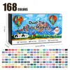 Los Marcadores Acrílicos de Doble Punta Suave y Dura Más Vendidos de Amazon Set de Papelería para Pintura Infantil 120 Colores Marcadores para Graffiti