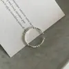 Anillo Ovalado de Bambú Estilo Coreano S925 Plata de Ley Saina Diseño de Nicho Anillo Sencillo Abierto para Apilar Mujeres