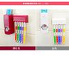 Set Dispensador de Pasta de Dientes Totalmente Automático Transfronterizo del Fabricante, Sin Perforaciones, Soporte para Cepillos de Dientes a Prueba de Polvo, Soporte de Plástico para Artículos de Aseo Tres en Uno