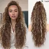 Peluca Yuan Yang 18 pulgadas Peluca de Cola de Caballo para Mujeres, Rizos de Lana Cabello Largo y Rizado, Peluca de Cola de Caballo Onda de Maíz Onda de Agua para Mujeres
