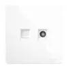 Interruptor de pared y toma de corriente Yabai al por mayor para el hogar 86 toma de cinco orificios al por mayor placa grande panel de control blanco de un solo interruptor doble