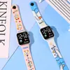 Reloj Electrónico LED Estudiante Impresión Color Tierra Dibujo Animado Nuevo Transfronterizo Cuadrado Impresión Moda Y1 Reloj Electrónico de Llave