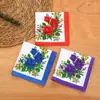 Pañuelo Retro Estampado de Algodón Puro para Mujer de 28 cm, Estilo Vintage, Pañuelo Nostálgico, Delgado, Absorbente, Toalla de Mano para Secar el Sudor 100% Algodón