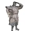 Escultura de Personaje Abstracto en Sitio Escénico de Pueblo Antiguo Adornos de Escultura de Carro de Cobre de General Antiguo Fabricante de Escultura de Personaje de Cobre Fundido