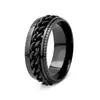 Anillo para Hombre de Acero de Titanio Hip-Hop de Moda Tk de Europa y América, Joyería Giratoria para Aliviar el Estrés, Accesorio de Mano para Deportes al por Mayor