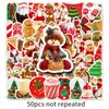 50 Adesivos de Natal estilo ins Decoração de Festa de Natal Cartão Goo à Prova d'Água Mala Estojo Diário