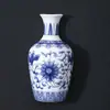 Colgante de Pared para el Hogar Botella Pequeña de Flores Botella de Pared Zen Chino Florero de Porcelana Azul y Blanca Cerámica Decoración de Oficina Decoración Artesanal