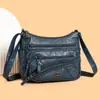 Bolsa Feminina de Couro Macio Bolsa Transversal 2026 Nova Versátil Bolsa para Mãe de Meia-Idade Bolsa de Ombro Grande Capacidade Estilosa Bolsa para Sogra