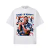Estampa de Retrato Stejwell Mbappe Algodão Pesado Solto Futebol Tendência Marca Top Atacado Transfronteiriço