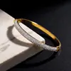 Pulsera de Acero de Titanio Más Vendida Transfronteriza Amazon Aliexpress Moda Europea y Americana Acero Inoxidable Chapado en Oro de 18 Quilates Joyería que No se Desvanece