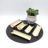 Soporte para Taza de Té de Bambú Moderno Simple Platillo Tubo de Bambú Plato de Dos Secciones Venta al por Mayor