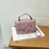 Outono de 2026 Nova Moda Retrô Tendência Simples Design de Bordado em Treliça de Diamante Bolsa de Ombro Único Transversal Pequena Quadrada
