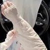 Mangas de Hielo de Seda para Protección Solar de Verano para Mujer, Transpirables y Delgadas, Guantes de Brazo con Protección Solar Anti-UV para Conducir y Ciclismo
